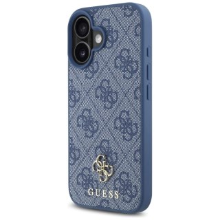 Etui Guess HC PU 4G Small 4G and Classic na iPhone 16 MagSafe - niebieskie