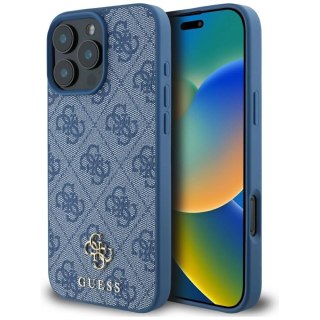 Etui Guess HC PU 4G Small 4G and Classic na iPhone 16 Pro Max MagSafe - niebieskie