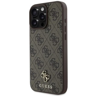 Etui Guess HC PU 4G Small 4G and Classic na iPhone 16 Pro MagSafe - brązowe