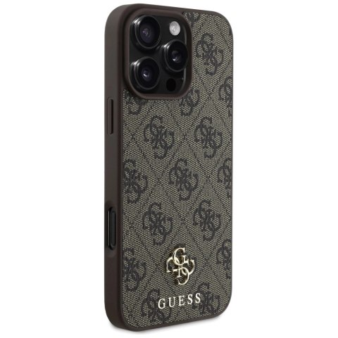 Etui Guess HC PU 4G Small 4G and Classic na iPhone 16 Pro MagSafe - brązowe Etui Guess HC PU 4G Small 4G and Classic na iPhone 16 Pro MagSafe - brązowe