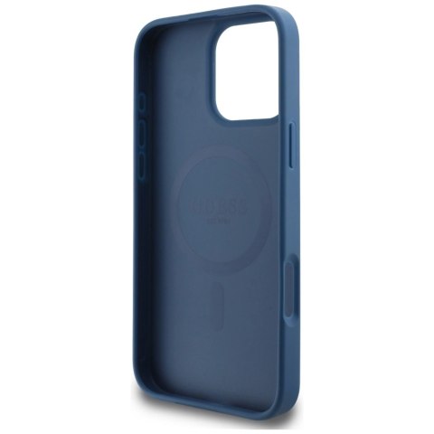 Etui Guess HC PU 4G Small 4G and Classic na iPhone 16 Pro MagSafe - niebieskie Etui Guess HC PU 4G Small 4G and Classic na iPhone 16 Pro MagSafe - niebieskie