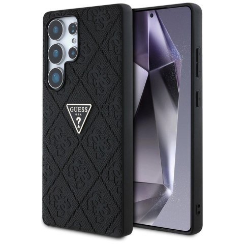 Etui Guess Hot Stamp 4G Pattern Triangle Metal Logo na Samsung Galaxy S25 Ultra - czarne Etui Guess Hot Stamp 4G Pattern Triangle Metal Logo na Samsung Galaxy S25 Ultra - czarne
