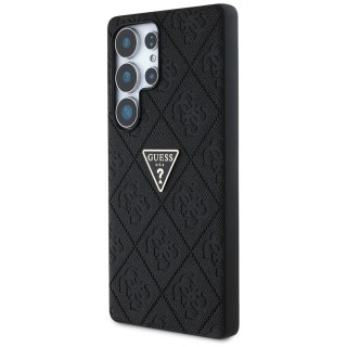 Etui Guess Hot Stamp 4G Pattern Triangle Metal Logo na Samsung Galaxy S25 Ultra - czarne