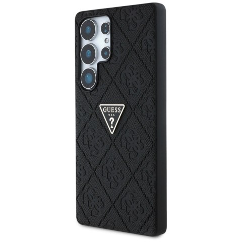 Etui Guess Hot Stamp 4G Pattern Triangle Metal Logo na Samsung Galaxy S25 Ultra - czarne Etui Guess Hot Stamp 4G Pattern Triangle Metal Logo na Samsung Galaxy S25 Ultra - czarne