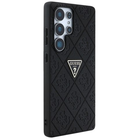 Etui Guess Hot Stamp 4G Pattern Triangle Metal Logo na Samsung Galaxy S25 Ultra - czarne Etui Guess Hot Stamp 4G Pattern Triangle Metal Logo na Samsung Galaxy S25 Ultra - czarne