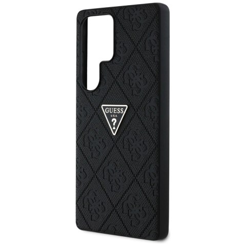 Etui Guess Hot Stamp 4G Pattern Triangle Metal Logo na Samsung Galaxy S25 Ultra - czarne Etui Guess Hot Stamp 4G Pattern Triangle Metal Logo na Samsung Galaxy S25 Ultra - czarne
