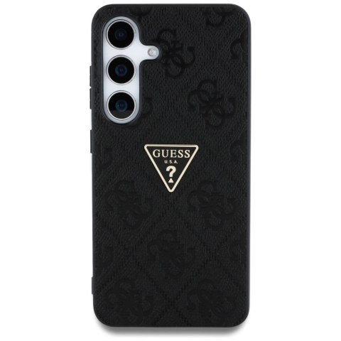 Etui Guess Hot Stamp 4G Pattern Triangle Metal Logo na Samsung Galaxy S25 - czarne Etui Guess Hot Stamp 4G Pattern Triangle Metal Logo na Samsung Galaxy S25 - czarne