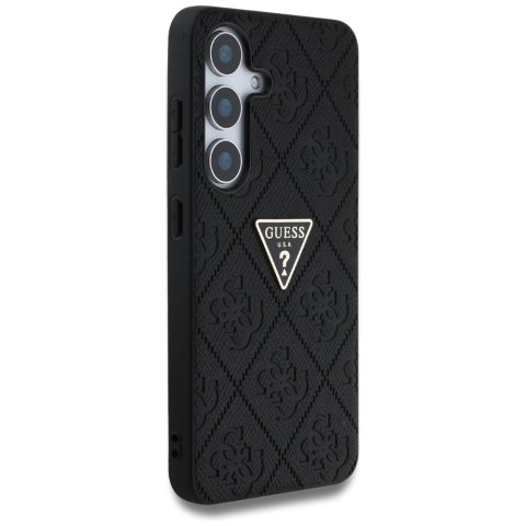 Etui Guess Hot Stamp 4G Pattern Triangle Metal Logo na Samsung Galaxy S25 - czarne Etui Guess Hot Stamp 4G Pattern Triangle Metal Logo na Samsung Galaxy S25 - czarne
