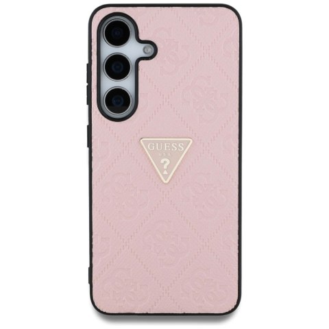 Etui Guess Hot Stamp 4G Pattern Triangle Metal Logo na Samsung Galaxy S25 - różowe Etui Guess Hot Stamp 4G Pattern Triangle Metal Logo na Samsung Galaxy S25 - różowe
