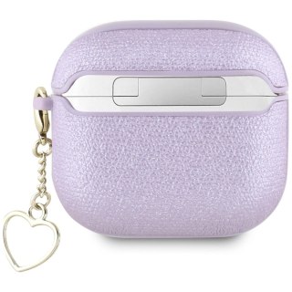 Etui Guess Metallic Script Charm na AirPods 4 - fioletowe