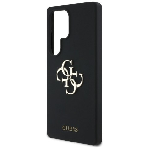 Etui Guess Silicone Big 4G Logo Bottom Script na Samsung Galaxy S25 Ultra - czarne