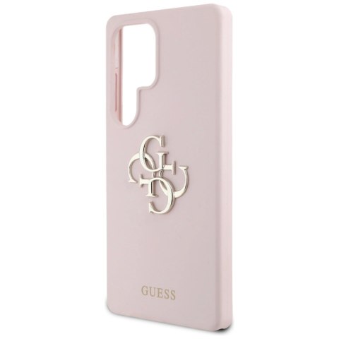 Etui Guess Silicone Big 4G Logo Bottom Script na Samsung Galaxy S25 Ultra - różowe Etui Guess Silicone Big 4G Logo Bottom Script na Samsung Galaxy S25 Ultra - różowe