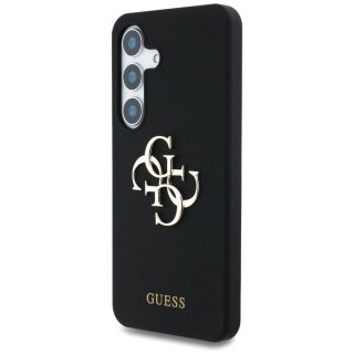 Etui Guess Silicone Big 4G Logo Bottom Script na Samsung Galaxy S25 - czarne