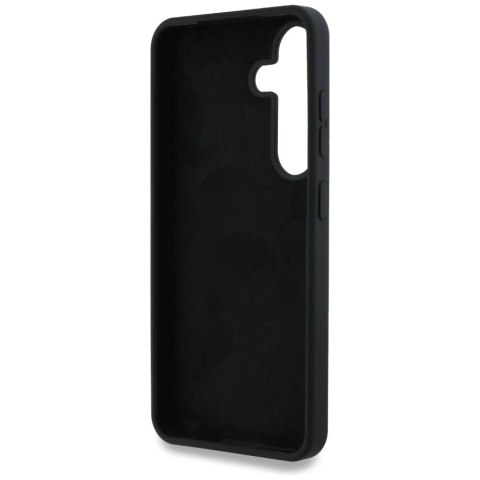 Etui Guess Silicone Big 4G Logo Bottom Script na Samsung Galaxy S25 - czarne Etui Guess Silicone Big 4G Logo Bottom Script na Samsung Galaxy S25 - czarne