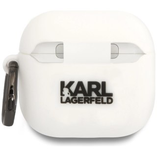 Etui Karl Lagerfeld 3D Silicone NFT na AirPods 4 - białe