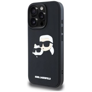 Etui Karl Lagerfeld HC 3D Rubber Double Heads na iPhone 16 Pro Max - czarne