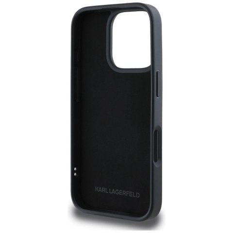 Etui Karl Lagerfeld HC 3D Rubber Double Heads na iPhone 16 Pro Max - czarne Etui Karl Lagerfeld HC 3D Rubber Double Heads na iPhone 16 Pro Max - czarne