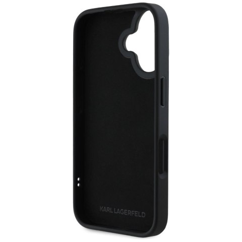Etui Karl Lagerfeld HC 3D Rubber Double Heads na iPhone 16 - czarne