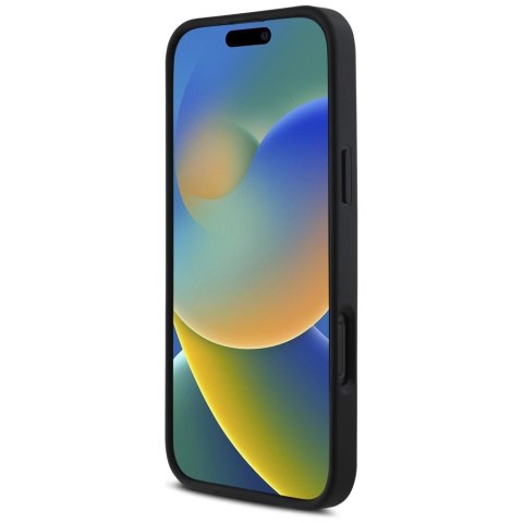 Etui Karl Lagerfeld HC 3D Rubber Elongated Glitter na iPhone 16 Pro Max - czarne