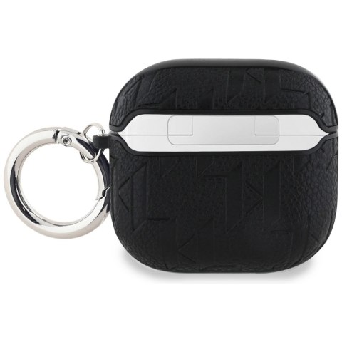 Etui Karl Lagerfeld Monogram Karl & Choupette Head na AirPods 4 - czarne