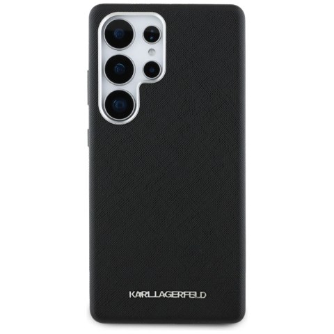 Etui Karl Lagerfeld Saffiano Full Wrapped Elongated Metal Logo MagSafe na Samsung Galaxy S25 Ultra - czarne Etui Karl Lagerfeld Saffiano Full Wrapped Elongated Metal Logo MagSafe na Samsung Galaxy S25 Ultra - czarne
