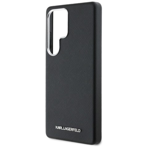 Etui Karl Lagerfeld Saffiano Full Wrapped Elongated Metal Logo MagSafe na Samsung Galaxy S25 Ultra - czarne Etui Karl Lagerfeld Saffiano Full Wrapped Elongated Metal Logo MagSafe na Samsung Galaxy S25 Ultra - czarne