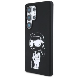 Etui Karl Lagerfeld Silicone Graffiti Ikonik Printed Logo MagSafe do Samsung Galaxy S25 Ultra - czarne