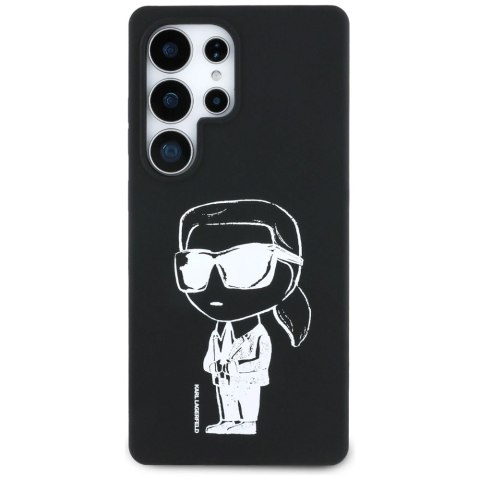 Etui Karl Lagerfeld Silicone Graffiti Ikonik Printed Logo MagSafe do Samsung Galaxy S25 Ultra - czarne