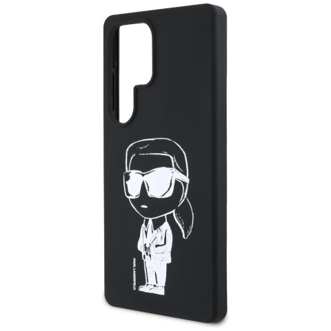 Etui Karl Lagerfeld Silicone Graffiti Ikonik Printed Logo MagSafe do Samsung Galaxy S25 Ultra - czarne
