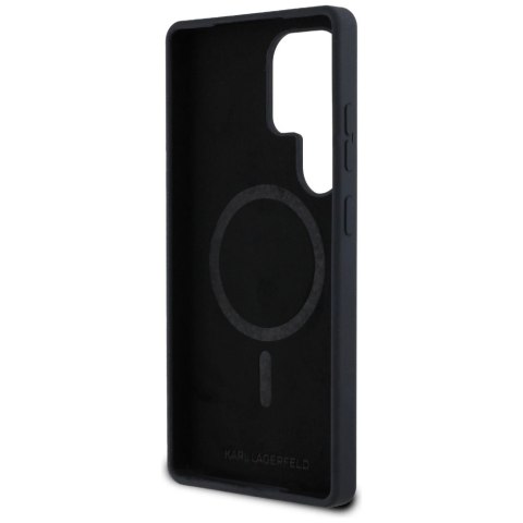 Etui Karl Lagerfeld Silicone Graffiti Ikonik Printed Logo MagSafe do Samsung Galaxy S25 Ultra - czarne