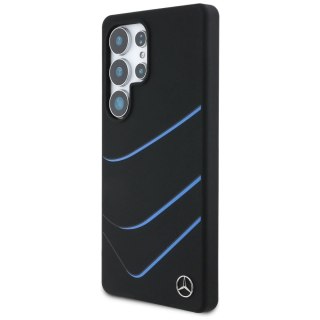 Etui Mercedes Silicone Contrasted Curves MagSafe na Samsung Galaxy S25 Ultra - czarne