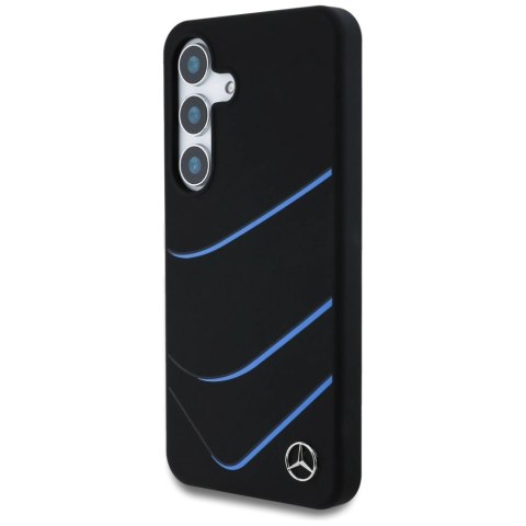 Etui Mercedes Silicone Contrasted Curves MagSafe na Samsung Galaxy S25 - czarne Etui Mercedes Silicone Contrasted Curves MagSafe na Samsung Galaxy S25 - czarne