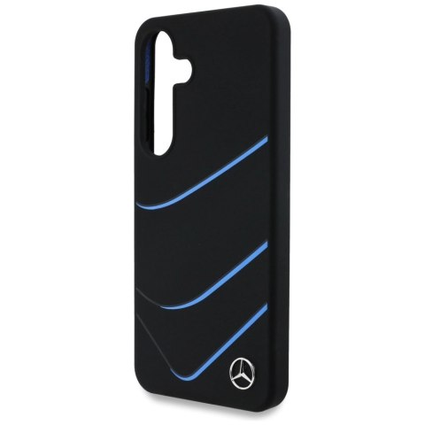 Etui Mercedes Silicone Contrasted Curves MagSafe na Samsung Galaxy S25 - czarne Etui Mercedes Silicone Contrasted Curves MagSafe na Samsung Galaxy S25 - czarne