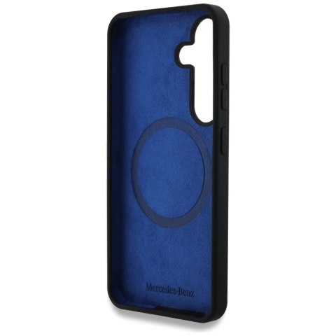 Etui Mercedes Silicone Contrasted Curves MagSafe na Samsung Galaxy S25 - czarne Etui Mercedes Silicone Contrasted Curves MagSafe na Samsung Galaxy S25 - czarne