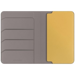 Etui na paszport UNIQ Belmont z blokadą RFID - szaro-żółte
