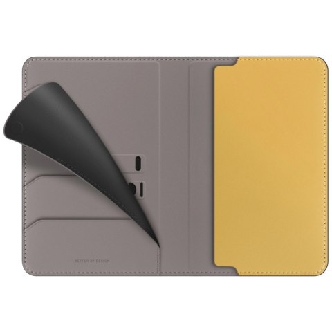 Etui na paszport UNIQ Belmont z blokadą RFID - szaro-żółte