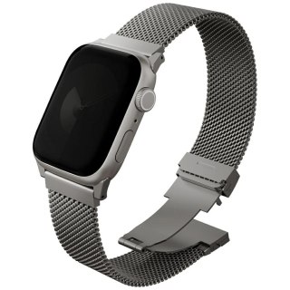 Pasek UNIQ Dante Pro do Apple Watch 40 / 41 / 42 mm ze stali nierdzewnej - tytanowy