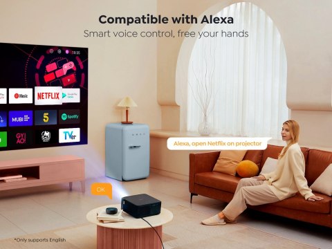 Projektor multimedialny Yaber K2s LCD FullHD 1080p z głośnikami JBL - czarny Projektor multimedialny Yaber K2s LCD FullHD 1080p z głośnikami JBL - czarny