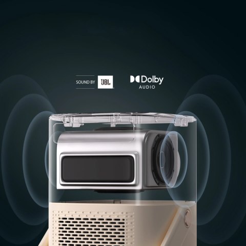 Projektor multimedialny Yaber T2 Plus LCD FullHD 1080p z głośnikami JBL - beżowy Projektor multimedialny Yaber T2 Plus LCD FullHD 1080p z głośnikami JBL - beżowy
