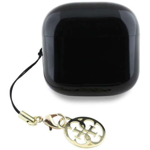 Słuchawki TWS Guess Glossy Effect Printed Classic Logo & Charm - czarne Słuchawki TWS Guess Glossy Effect Printed Classic Logo & Charm - czarne