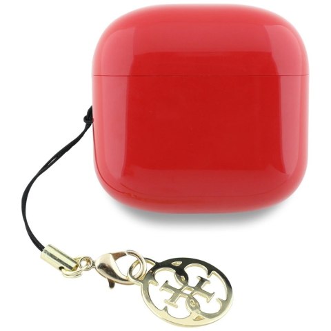 Słuchawki TWS Guess Glossy Effect Printed Classic Logo & Charm - czerwone Słuchawki TWS Guess Glossy Effect Printed Classic Logo & Charm - czerwone