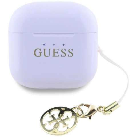 Słuchawki TWS Guess Glossy Effect Printed Classic Logo & Charm - lawendowe Słuchawki TWS Guess Glossy Effect Printed Classic Logo & Charm - lawendowe