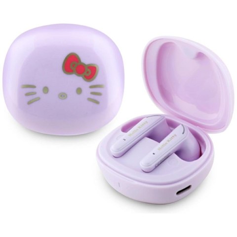 Słuchawki TWS Hello Kitty O Glossy Finish - fioletowe Słuchawki TWS Hello Kitty O Glossy Finish - fioletowe