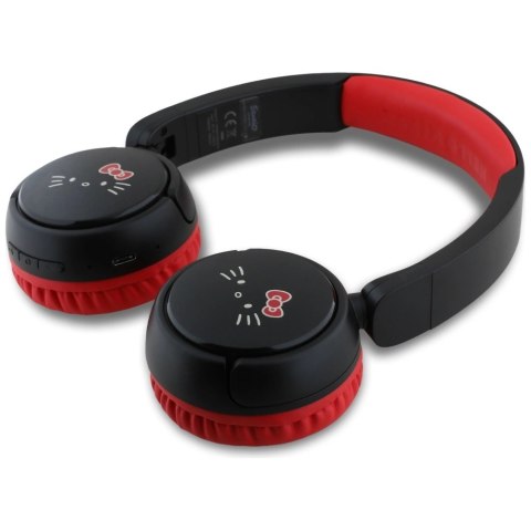 Słuchawki nauszne Hello Kitty Face Logo Bluetooth - czerwone Słuchawki nauszne Hello Kitty Face Logo Bluetooth - czerwone