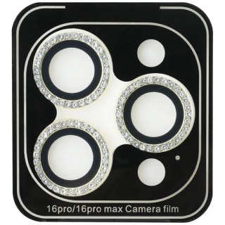 Szkło na obiektyw aparatu Guess Rhinestone do iPhone 16 Pro / 16 Pro Max - złote