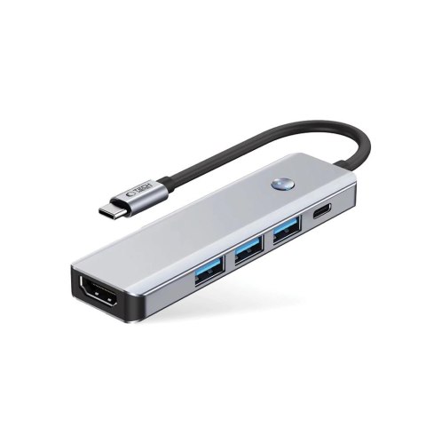 Adapter Tech-Protect HB01 HUB Adapter 5w1 USB-C + USB3.0 + HDMI 4K 60Hz + PD100W - szary Adapter Tech-Protect HB01 HUB Adapter 5w1 USB-C + USB3.0 + HDMI 4K 60Hz + PD100W - szary