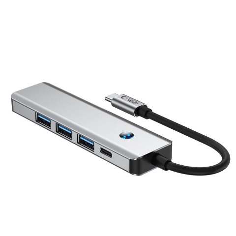Adapter Tech-Protect HB01 HUB Adapter 5w1 USB-C + USB3.0 + HDMI 4K 60Hz + PD100W - szary Adapter Tech-Protect HB01 HUB Adapter 5w1 USB-C + USB3.0 + HDMI 4K 60Hz + PD100W - szary