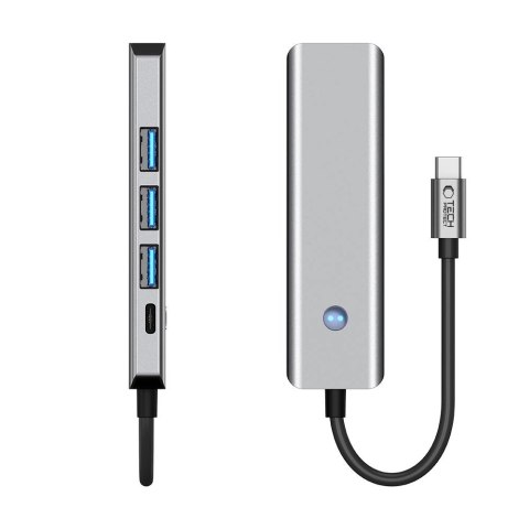 Adapter Tech-Protect HB01 HUB Adapter 5w1 USB-C + USB3.0 + HDMI 4K 60Hz + PD100W - szary Adapter Tech-Protect HB01 HUB Adapter 5w1 USB-C + USB3.0 + HDMI 4K 60Hz + PD100W - szary
