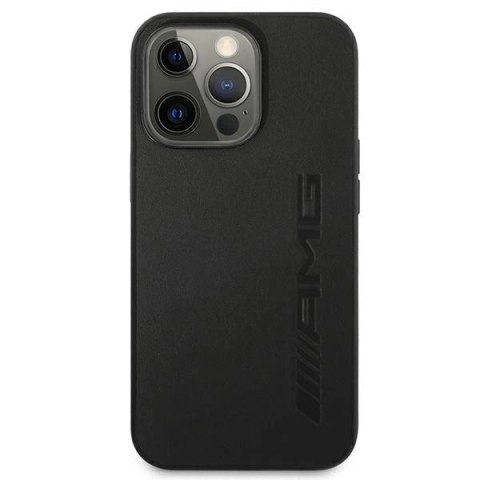 Etui AMG Leather Hot Stamped na iPhone 13 Pro / 13 6,1" - czarne Etui AMG Leather Hot Stamped na iPhone 13 Pro / 13 6,1" - czarne