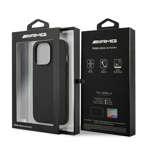 Etui AMG Leather Hot Stamped na iPhone 13 Pro / 13 6,1" - czarne Etui AMG Leather Hot Stamped na iPhone 13 Pro / 13 6,1" - czarne